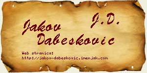 Jakov Dabesković vizit kartica